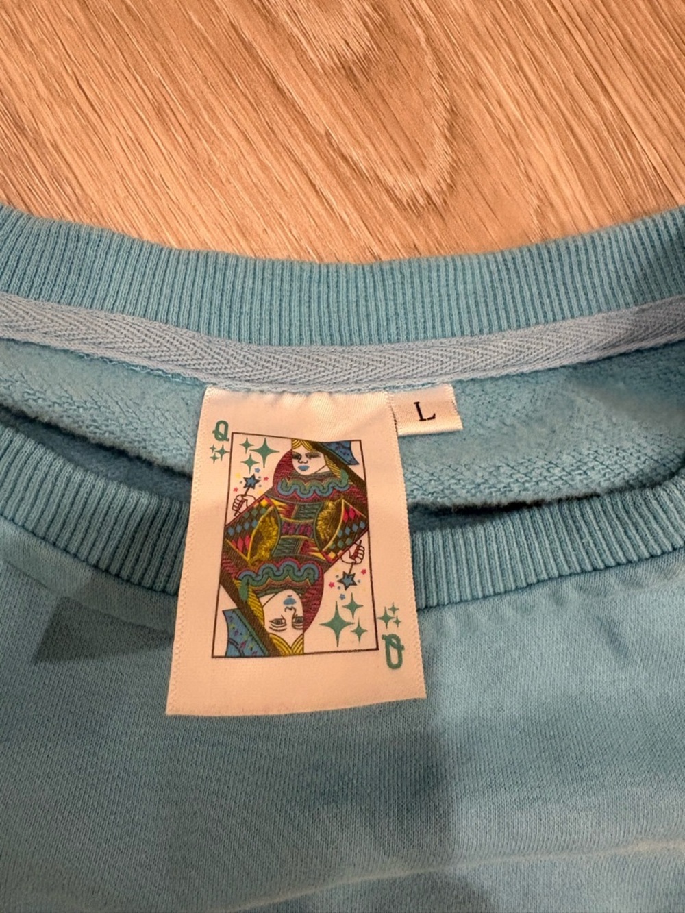 QUEEN OF SPARKLES Light Blue Mini Dress with Multicolor Sequin Trim - Picture 3 of 4